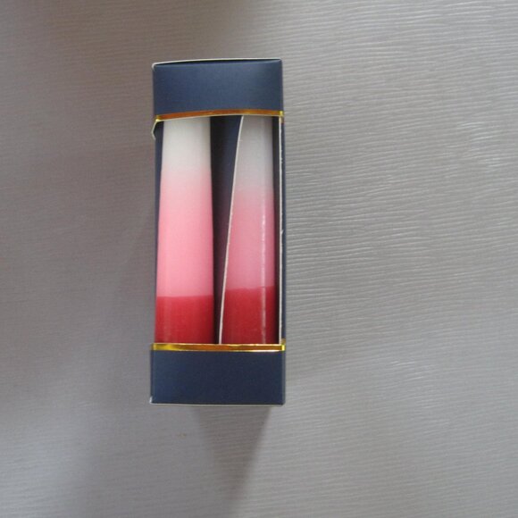 Tahari Home Candles, Pink White Red Shabbat Candles Set Of 12, Tapers - Picture 4 of 4